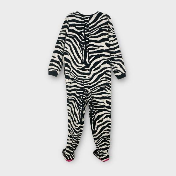 Nick & Nora Zebra Print Footed Pajamas XL Womens EXC One Piece Animal Print - Picture 2 of 8